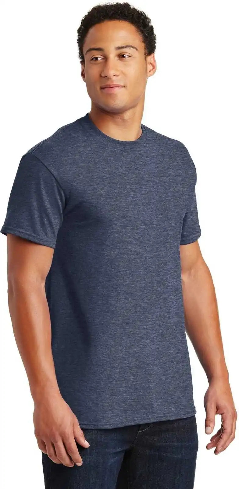 Gildan 2000 Ultra Cotton 100% t Shirt Heathered Navy