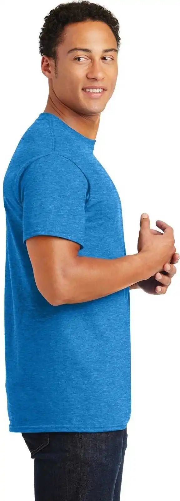 Gildan 2000 Ultra Cotton 100% t Shirt Heathered Sapphire
