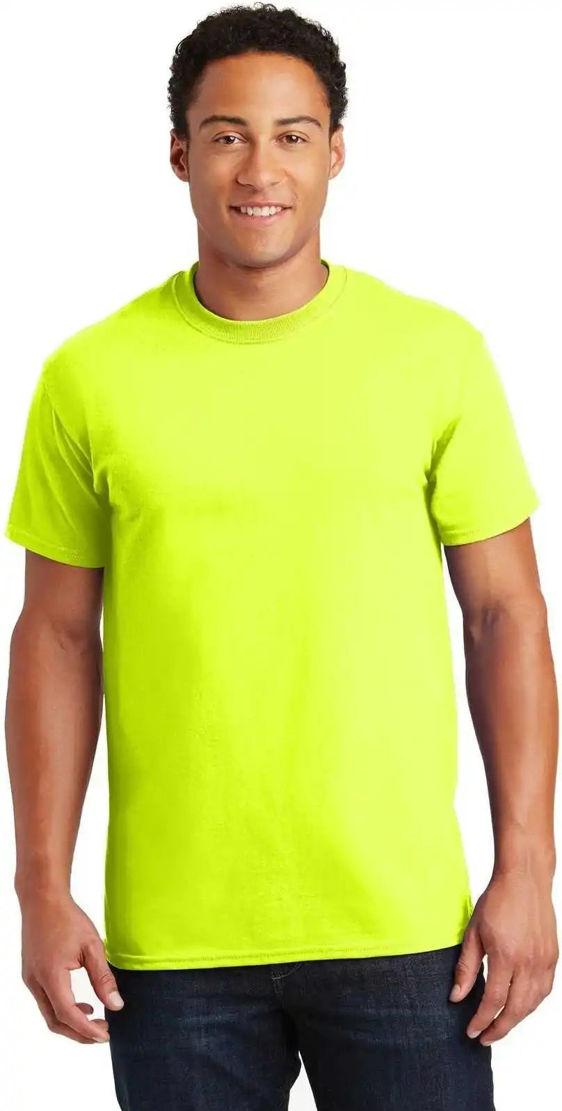 Gildan 2000 Ultra Cotton 100% t Shirt Safety Green