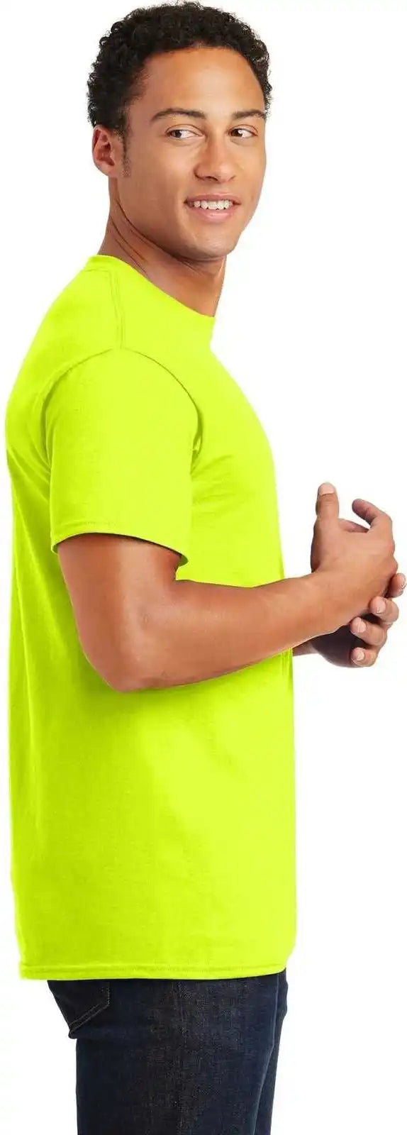 Gildan 2000 Ultra Cotton 100% t Shirt Safety Green