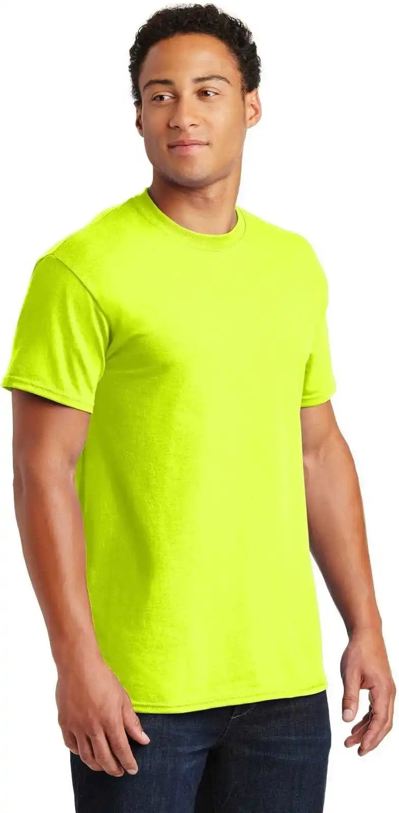 Gildan 2000 Ultra Cotton 100% t Shirt Safety Green