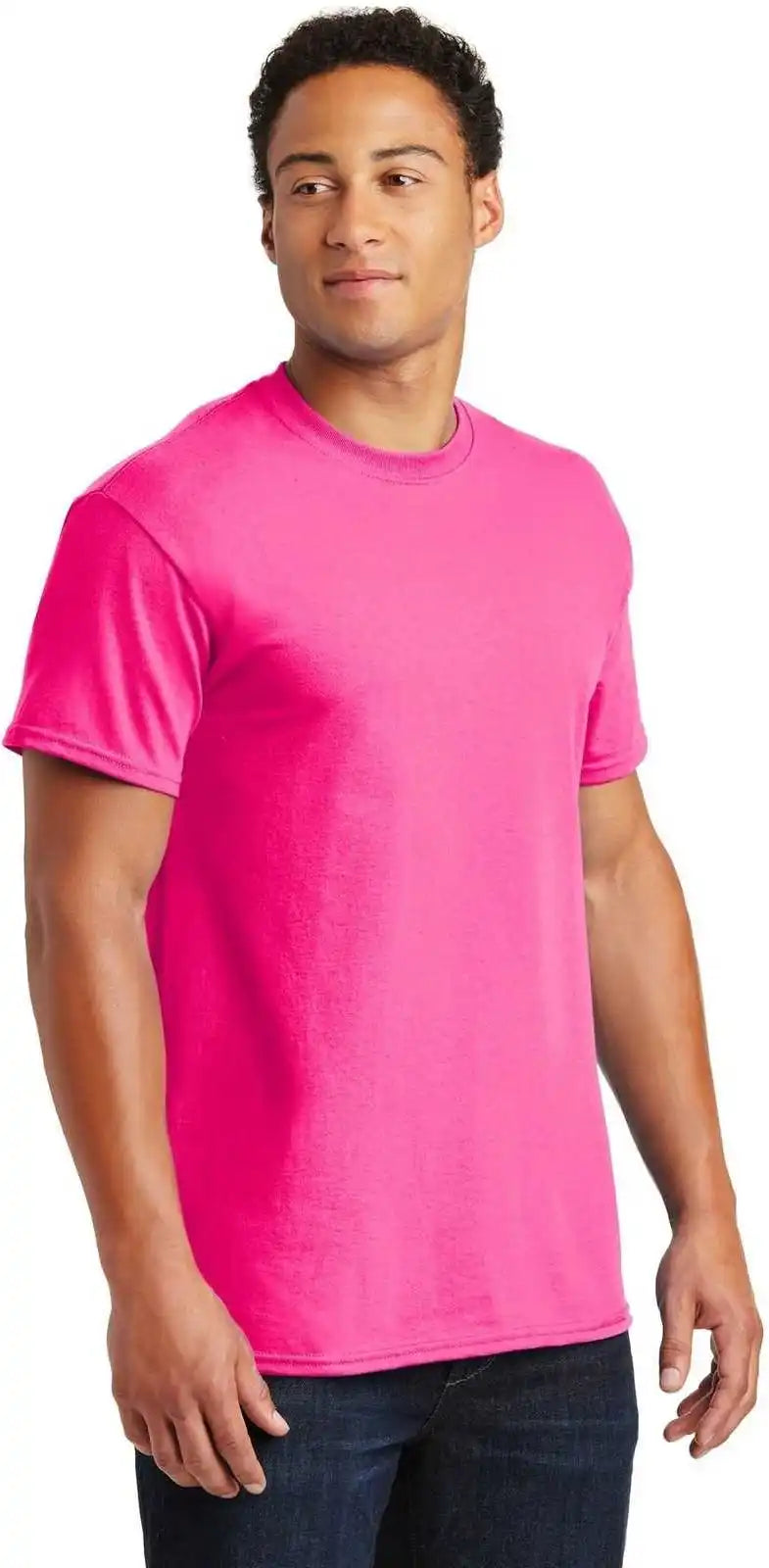 Gildan 2000 Ultra Cotton 100% t Shirt Safety Pink