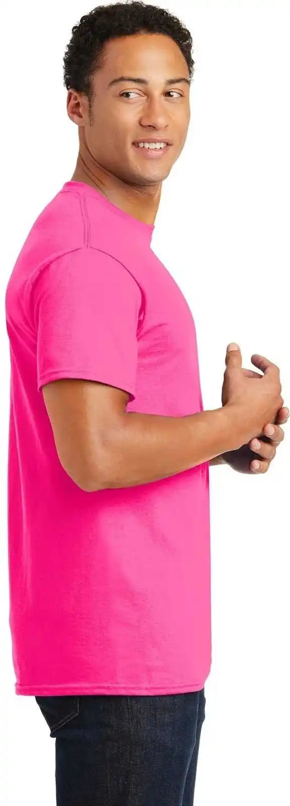 Gildan 2000 Ultra Cotton 100% t Shirt Safety Pink