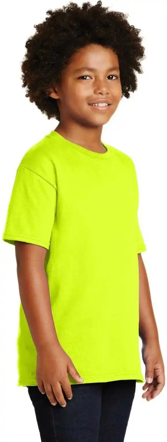 Gildan 2000b Youth Ultra Cotton 100% t Shirt Safety Green