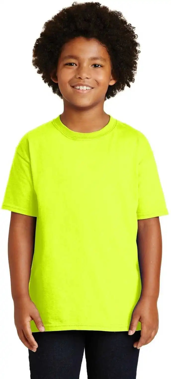 Gildan 2000b Youth Ultra Cotton 100% t Shirt Safety Green