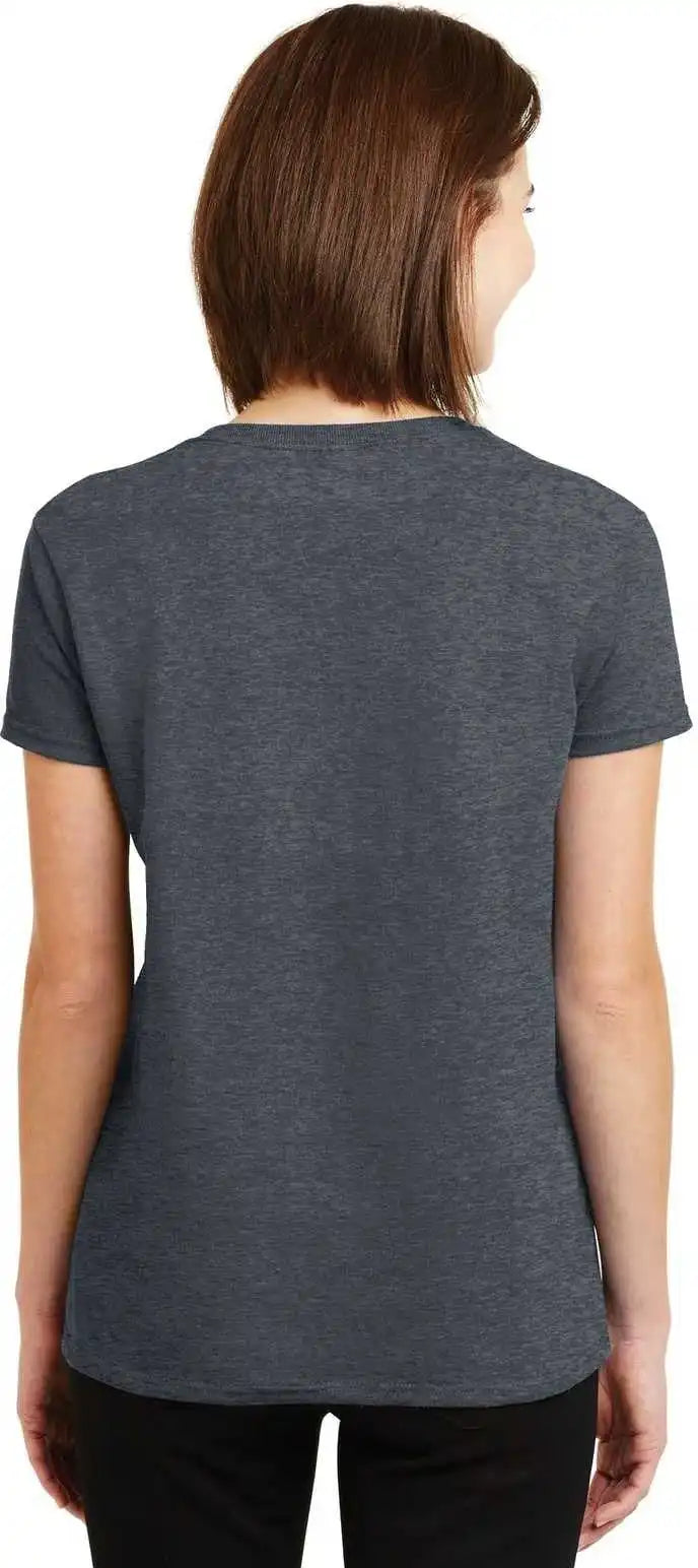 Gildan 2000l Ladies Ultra Cotton 100% t Shirt Dark Heather