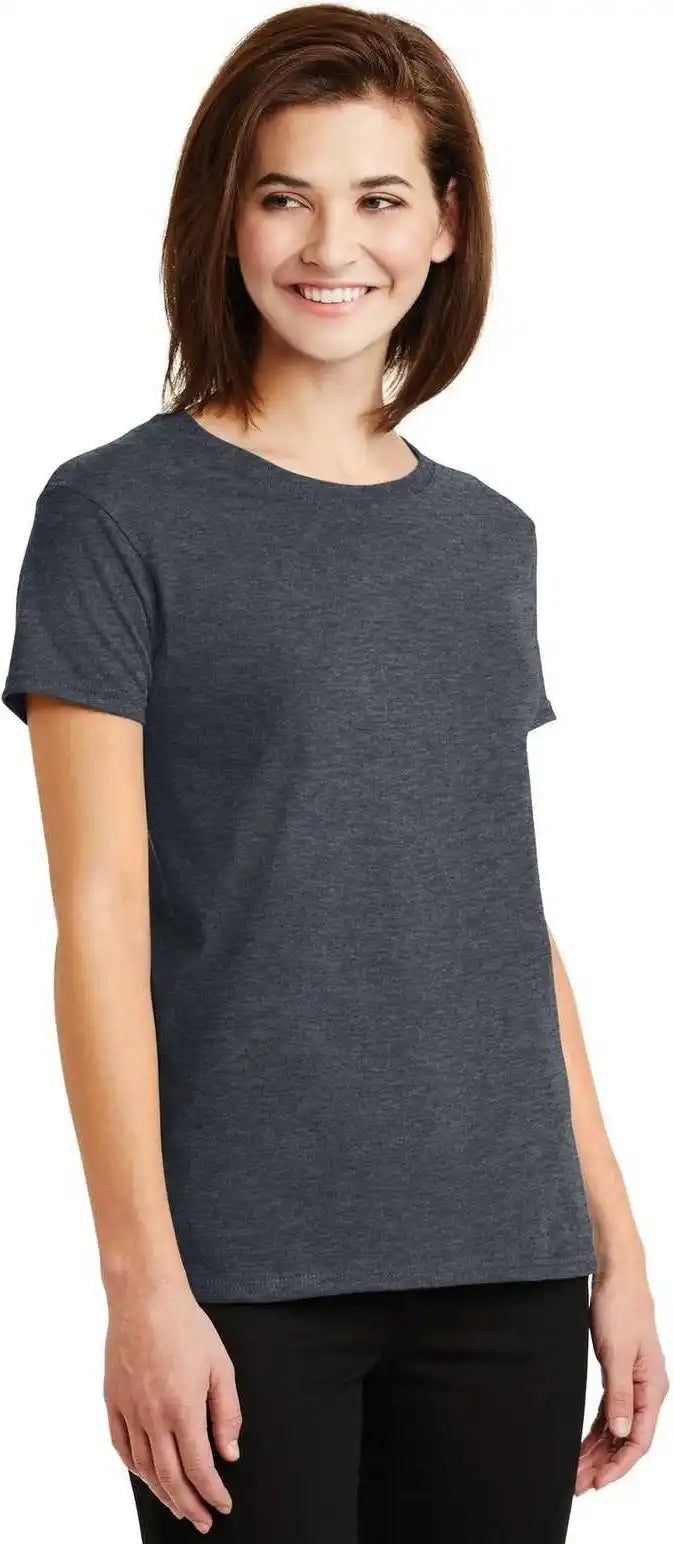 Gildan 2000l Ladies Ultra Cotton 100% t Shirt Dark Heather