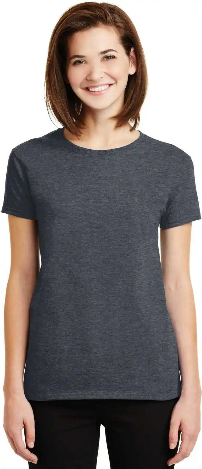 Gildan 2000l Ladies Ultra Cotton 100% t Shirt Dark Heather