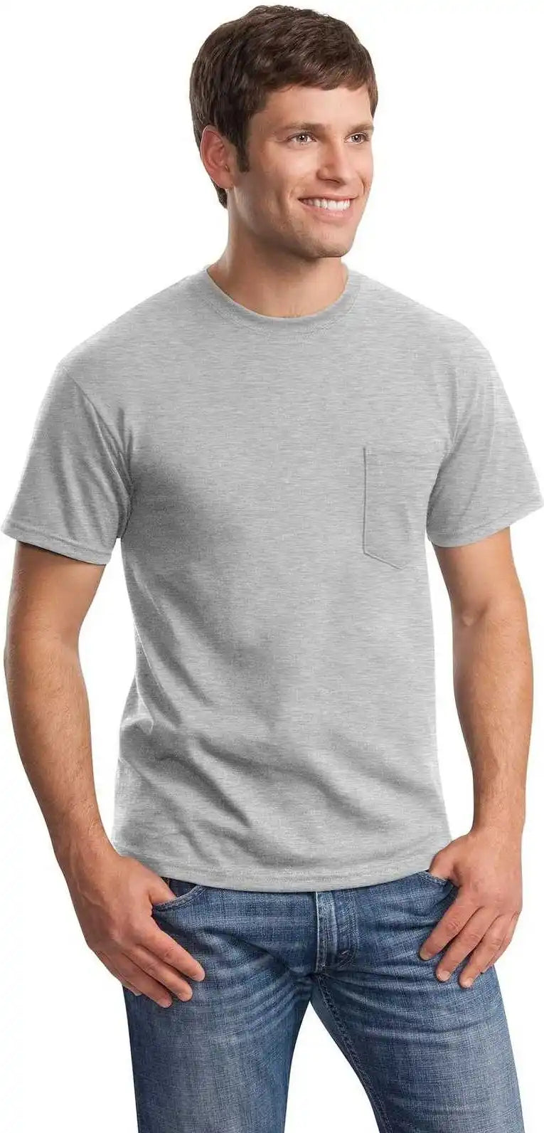 Gildan 2300 Ultra Cotton 100% t Shirt with Pocket Ash