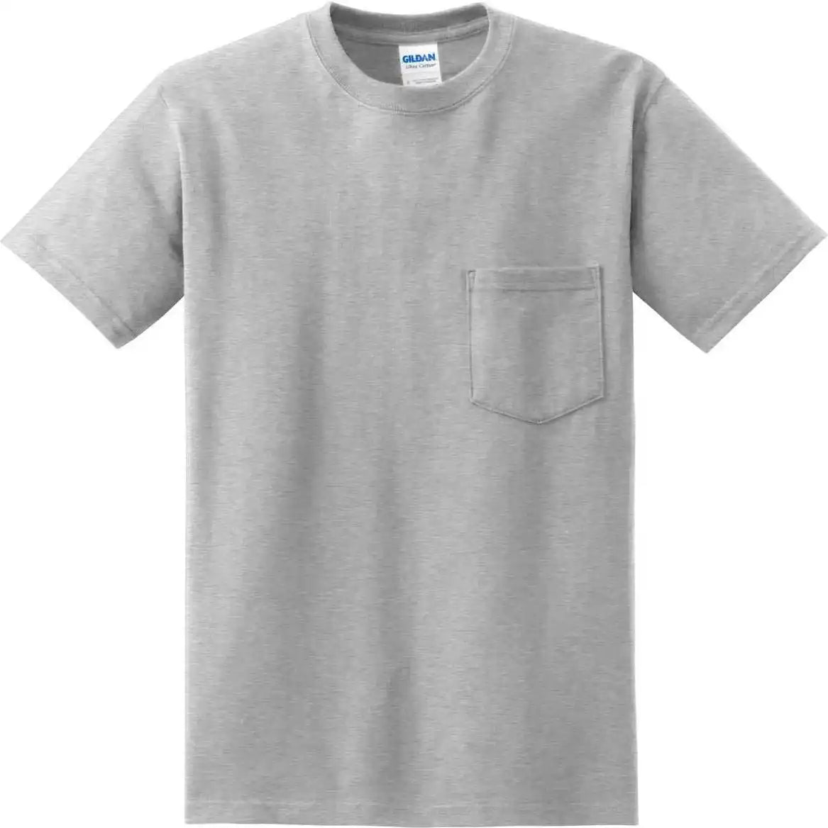 Gildan 2300 Ultra Cotton 100% t Shirt with Pocket Ash