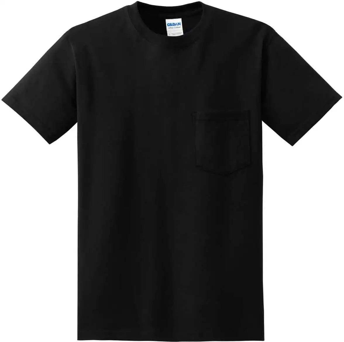 Gildan 2300 Ultra Cotton 100% t Shirt with Pocket Black
