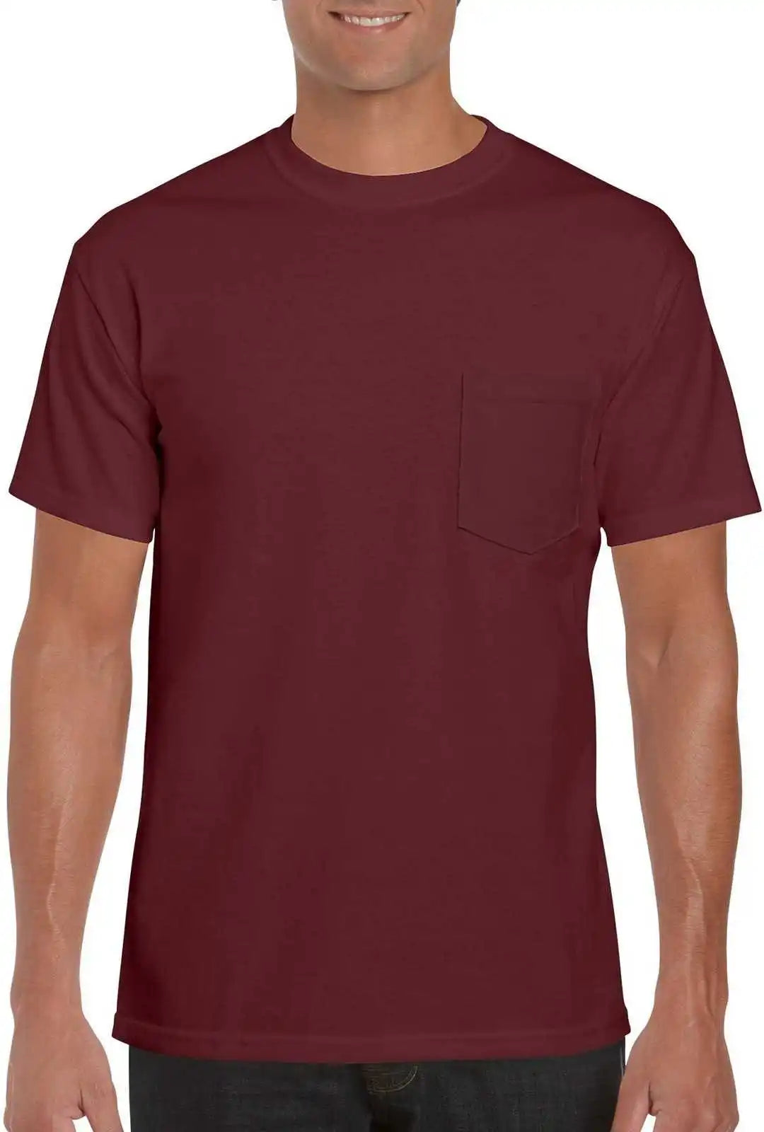 Gildan 2300 Ultra Cotton 100% t Shirt with Pocket Maroon