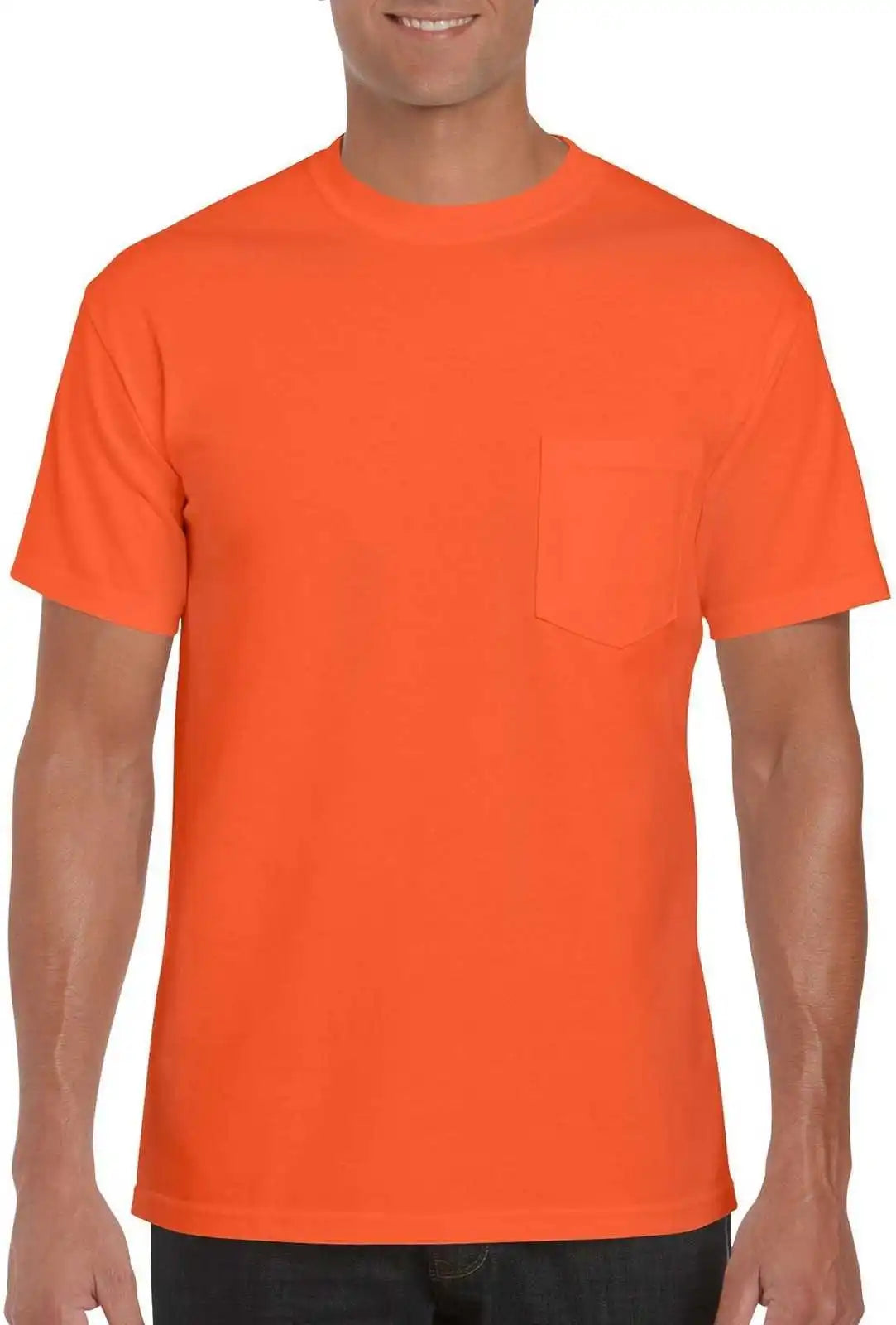 Gildan 2300 Ultra Cotton 100% t Shirt with Pocket Orange