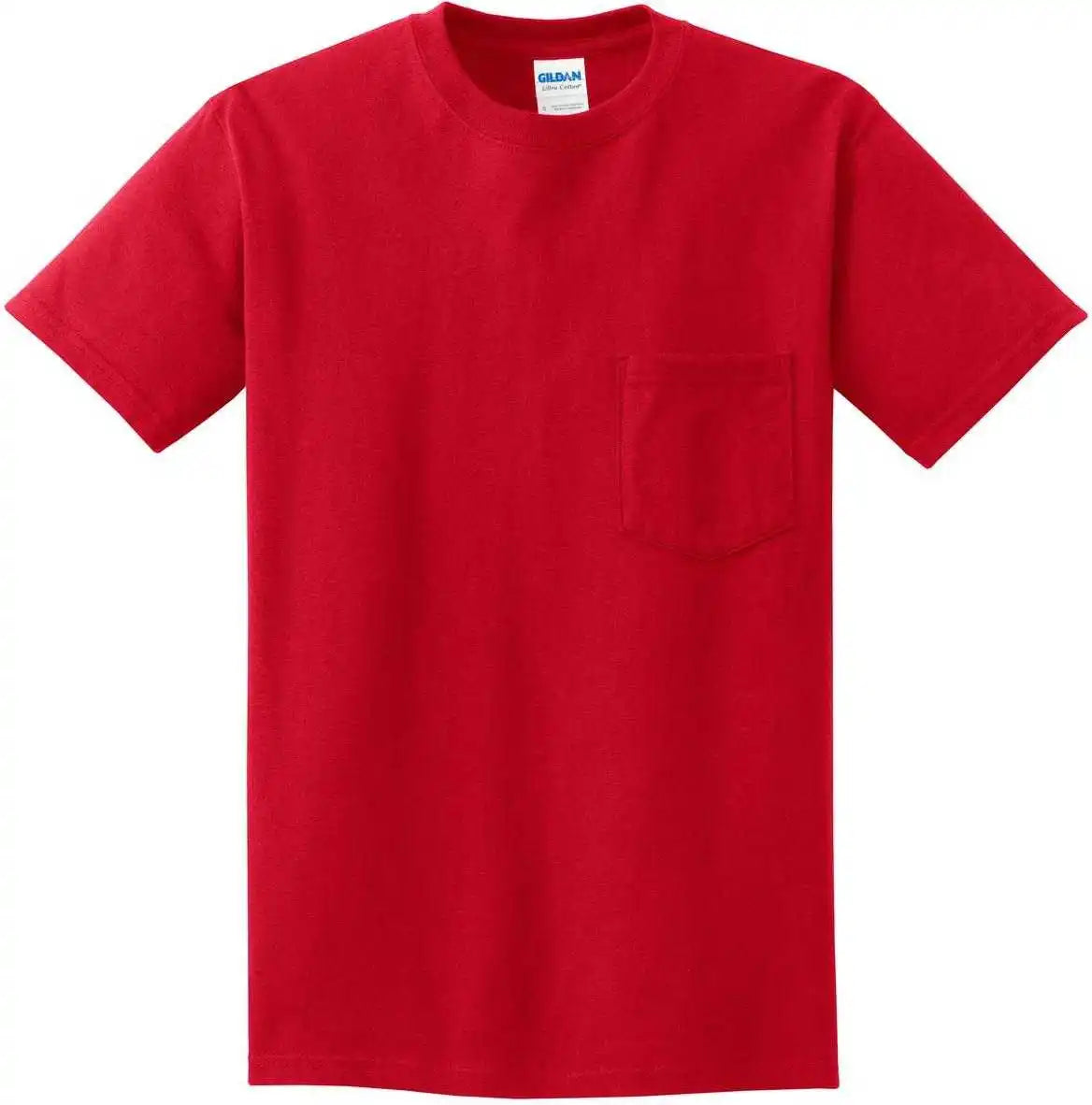 Gildan 2300 Ultra Cotton 100% t Shirt with Pocket Red