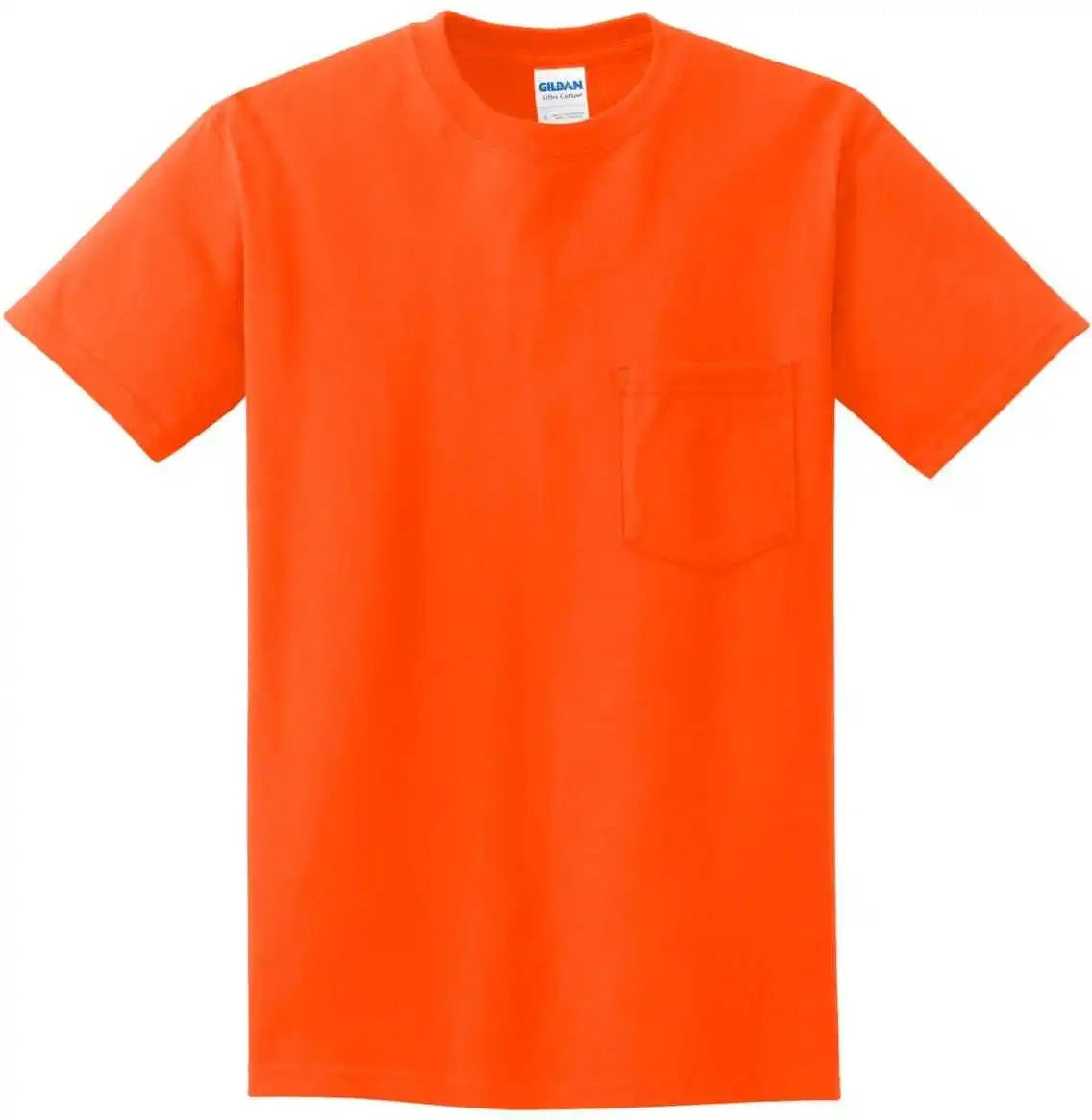 Gildan 2300 Ultra Cotton 100% t Shirt with Pocket S. Orange