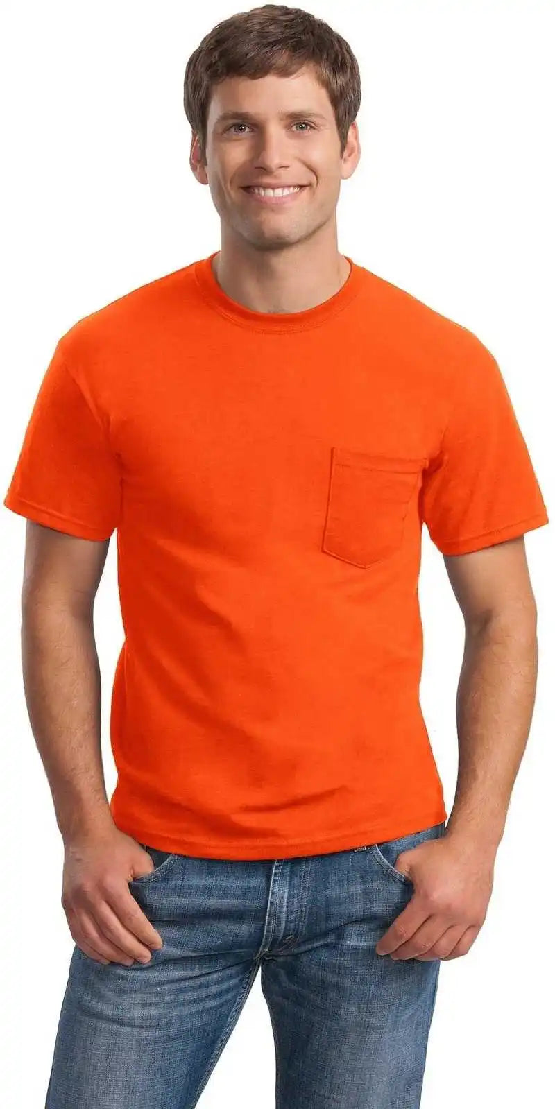 Gildan 2300 Ultra Cotton 100% t Shirt with Pocket S. Orange