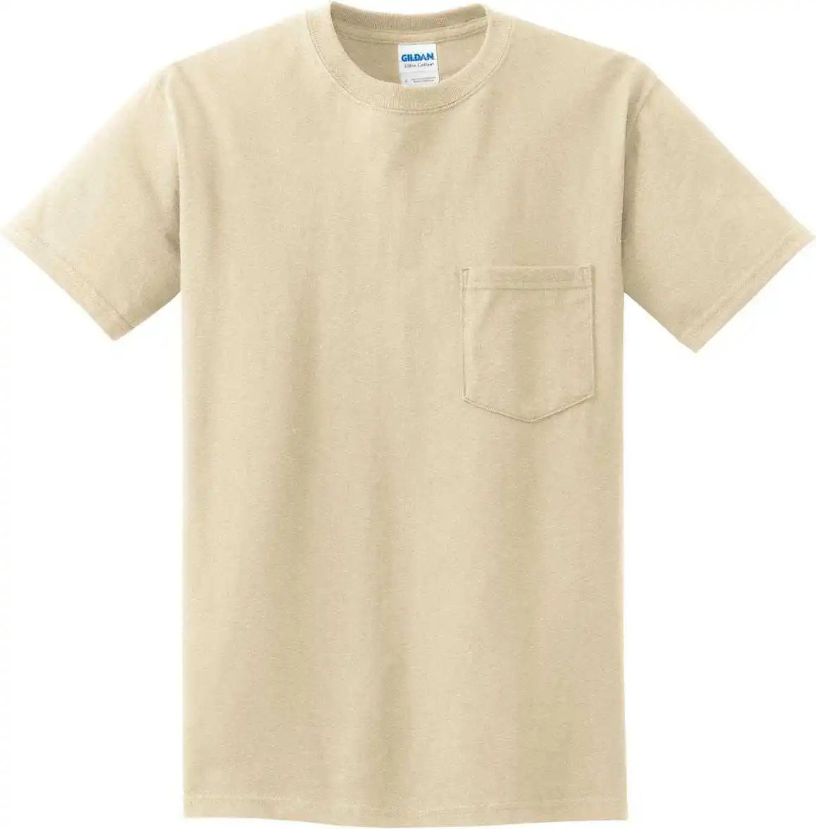 Gildan 2300 Ultra Cotton 100% t Shirt with Pocket Sand