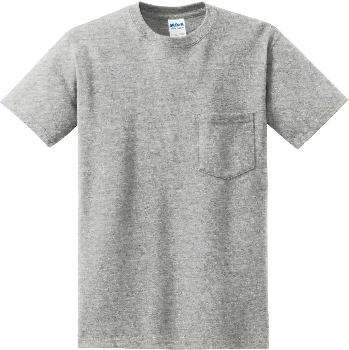 Gildan 2300 Ultra Cotton 100% t Shirt with Pocket Sport Gray