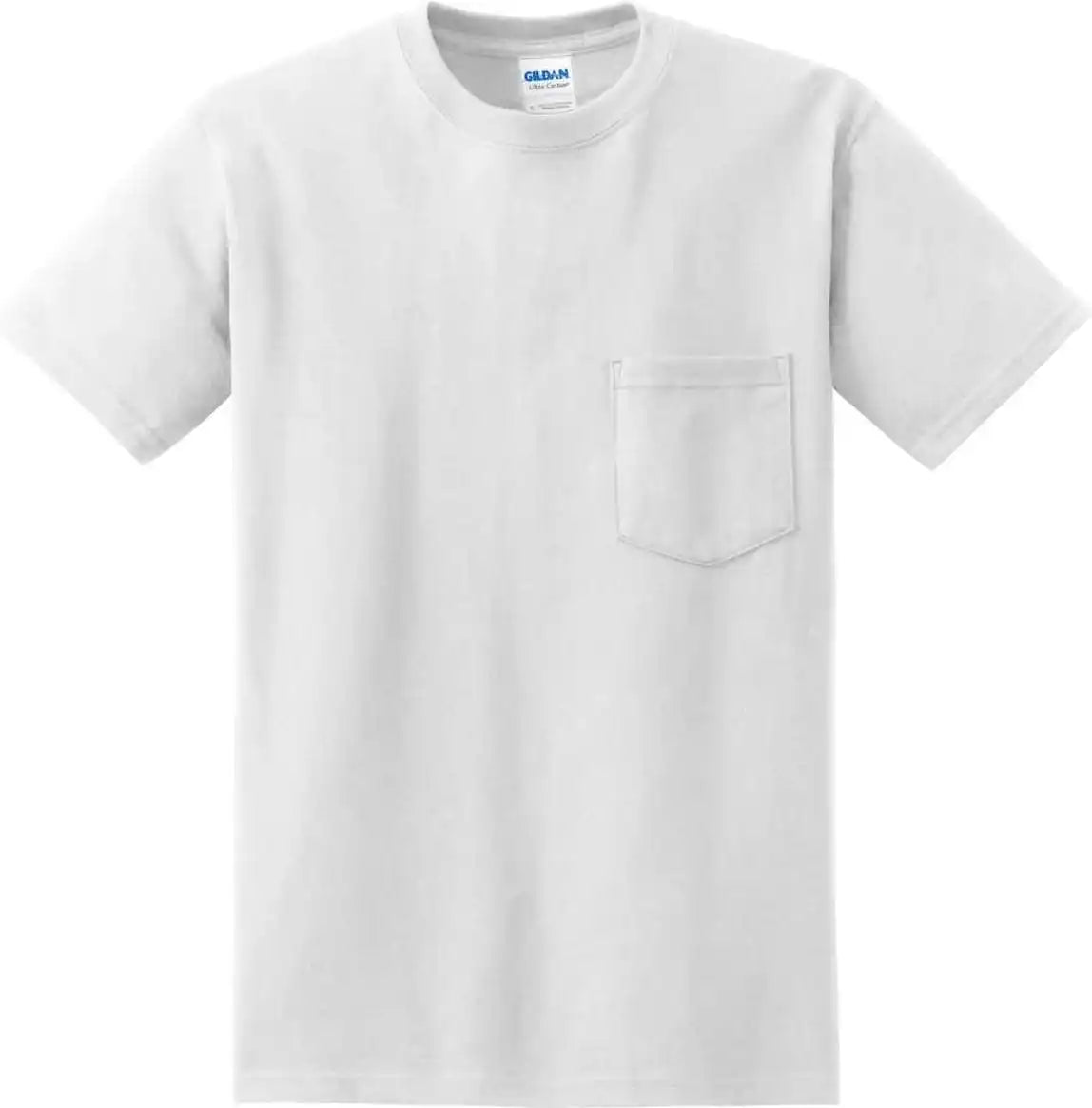 Gildan 2300 Ultra Cotton 100% t Shirt with Pocket White