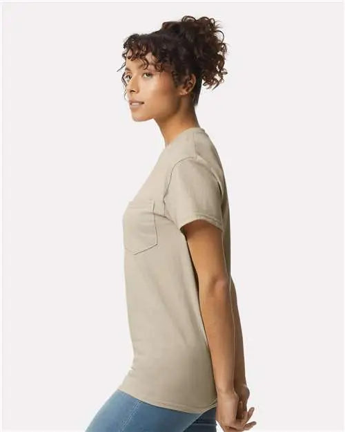 Gildan 2300 Ultra Cotton® Pocket T-shirt - Sand