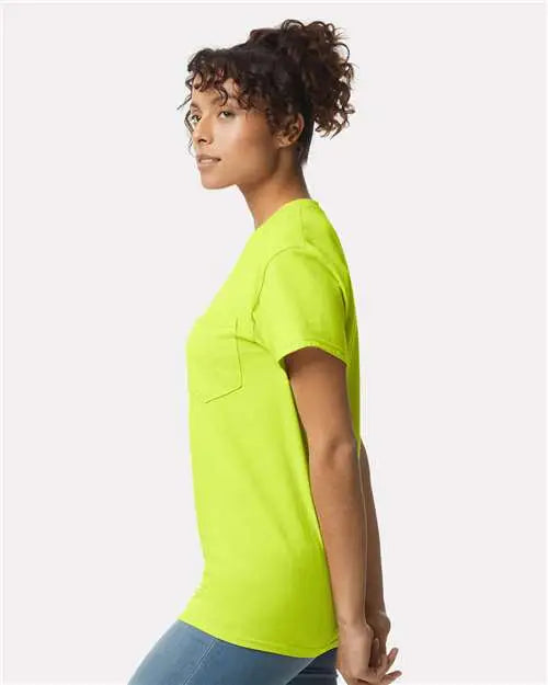 Gildan 2300 Ultra Cottonâ Pocket T-shirt - Safety Green
