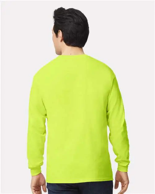 Gildan 2400 Ultra Cotton® Long Sleeve T-shirt - Safety Green