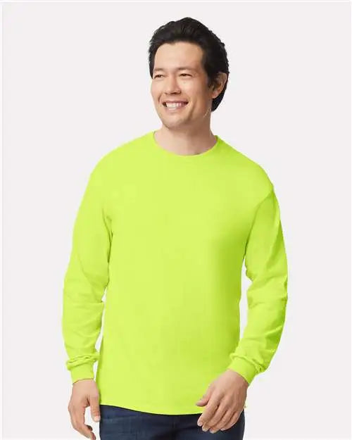 Gildan 2400 Ultra Cotton® Long Sleeve T-shirt - Safety Green