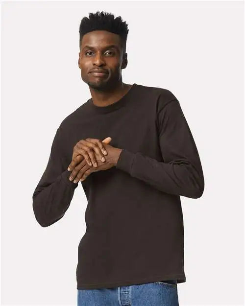 Gildan 2400 Ultra Cottonâ Long Sleeve T-shirt - Dark Chocolate
