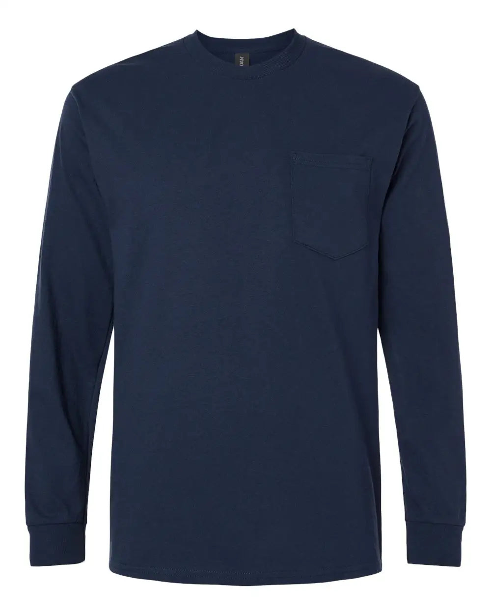 Gildan 2410 Ultra Cotton® Long Sleeve Pocket T-shirt - Navy - s