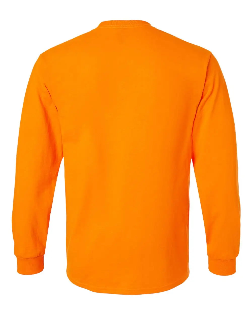 Gildan 2410 Ultra Cottonâ Long Sleeve Pocket T-shirt - Safety Orange