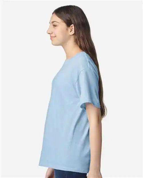 Gildan 3000b Light Cotton Youth T-shirt - Blue