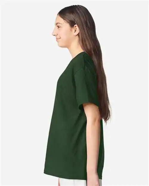 Gildan 3000b Light Cotton Youth T-shirt - Forest Green