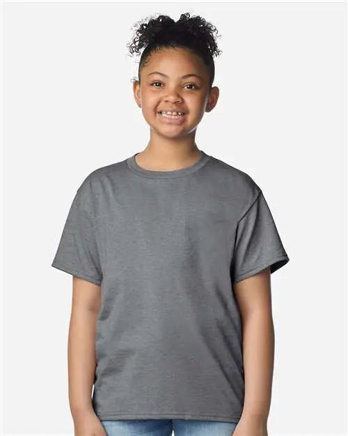 Gildan 3000b Light Cotton Youth T-shirt - Graphite Heather