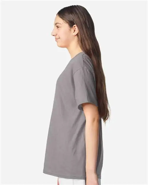 Gildan 3000b Light Cotton Youth T-shirt - Gravel
