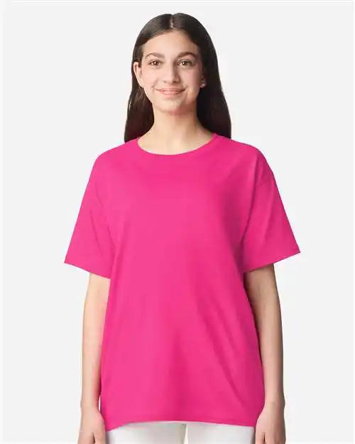 Gildan 3000b Light Cotton Youth T-shirt - Heliconia