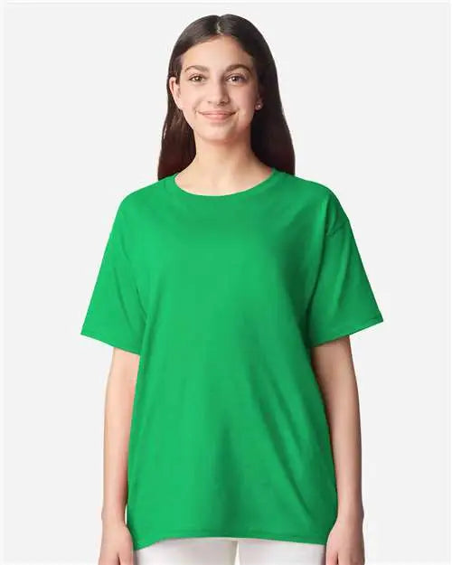 Gildan 3000b Light Cotton Youth T-shirt - Irish Green