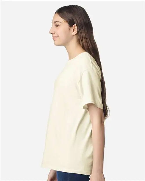 Gildan 3000b Light Cotton Youth T-shirt - off White