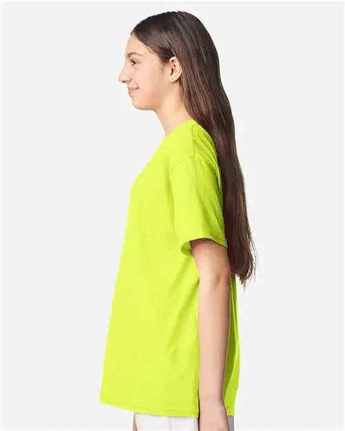 Gildan 3000b Light Cotton Youth T-shirt - Safety Green