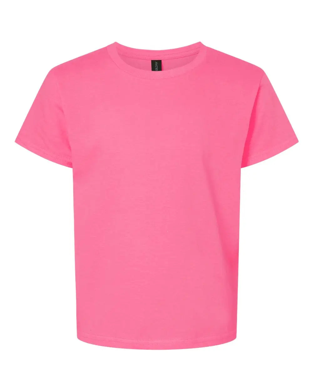 Gildan 3000b Light Cotton Youth T-shirt - Safety Pink - Xs