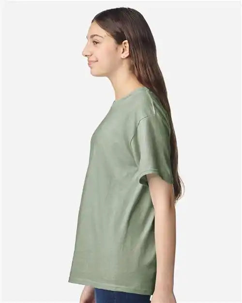 Gildan 3000b Light Cotton Youth T-shirt - Sage