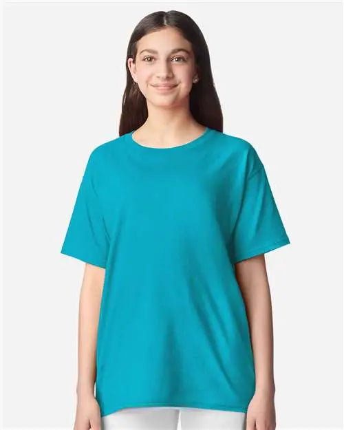 Gildan 3000b Light Cotton Youth T-shirt - Tropical Blue