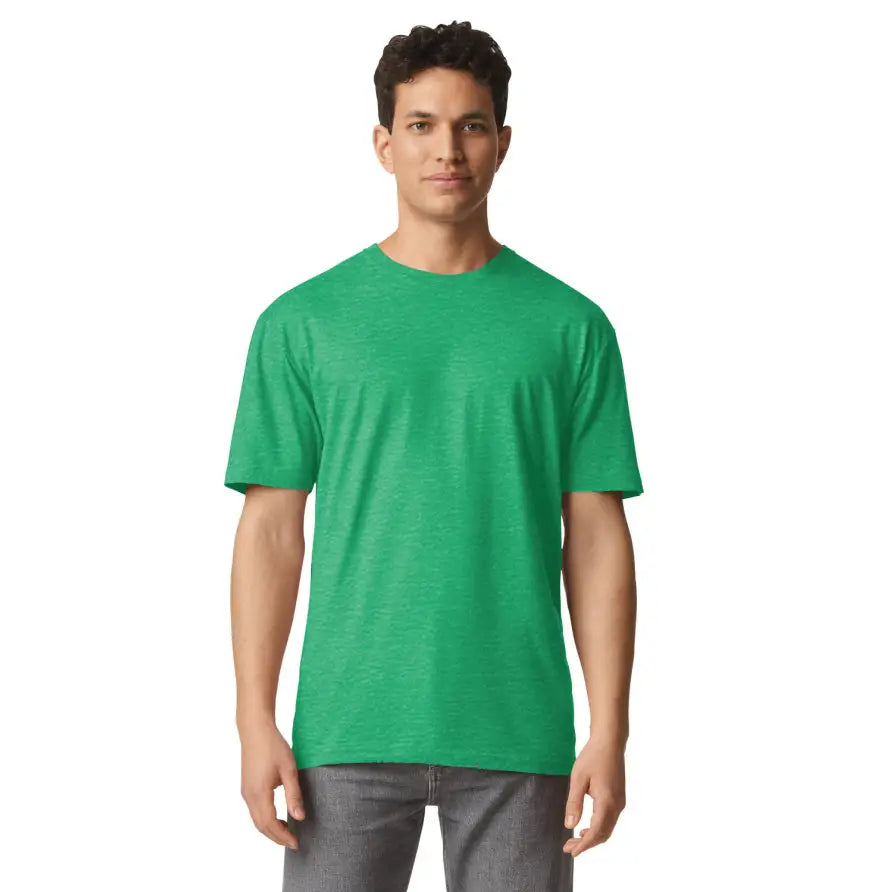 Gildan 3000g Light Cotton T-shirt - 3000 - Heather Irish Green