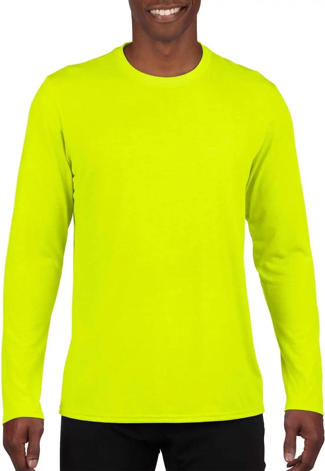 Gildan 42400 Performance Long Sleeve t Shirt Safety Green