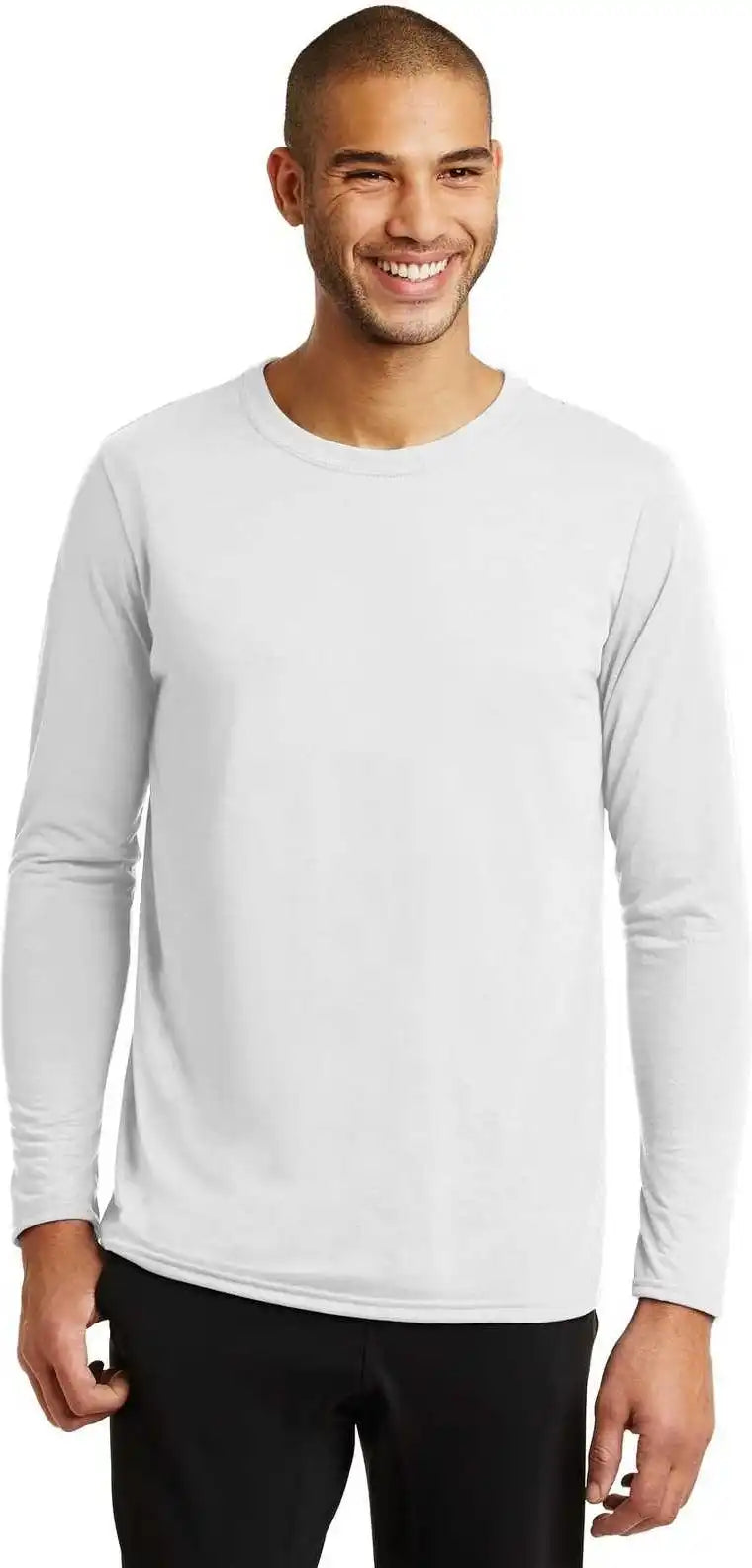 Gildan 42400 Performance Long Sleeve t Shirt White
