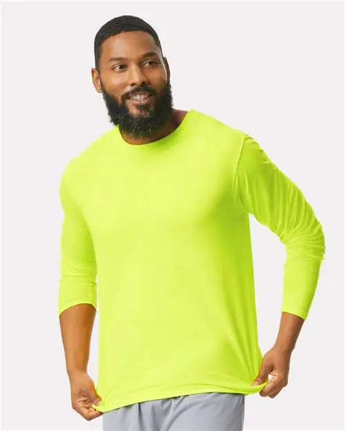 Gildan 42400 Performanceâ Long Sleeve T-shirt - Safety Green