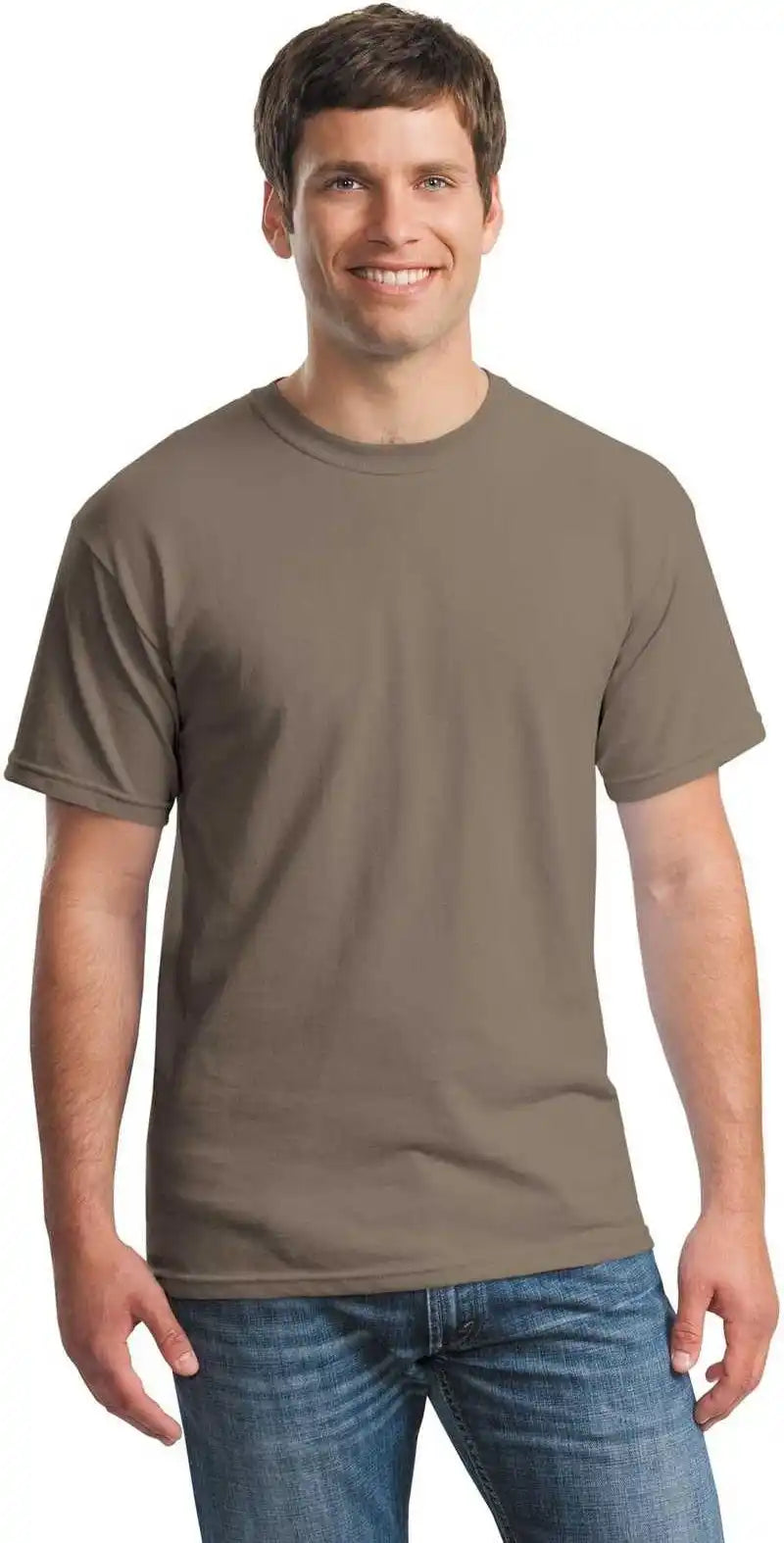 Gildan 5000 Heavy Cotton 100% t Shirt Brown Savana