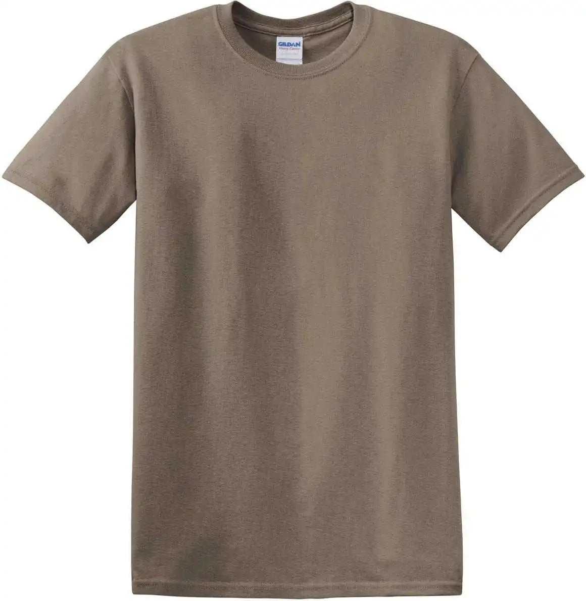 Gildan 5000 Heavy Cotton 100% t Shirt Brown Savana
