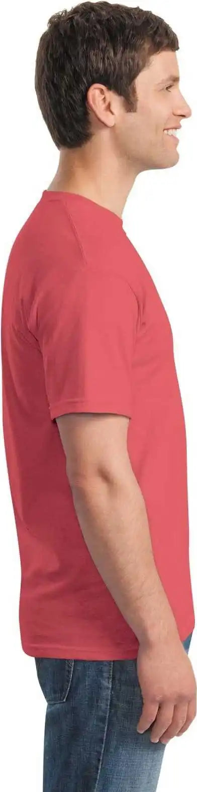 Gildan 5000 Heavy Cotton 100% t Shirt Coral Silk