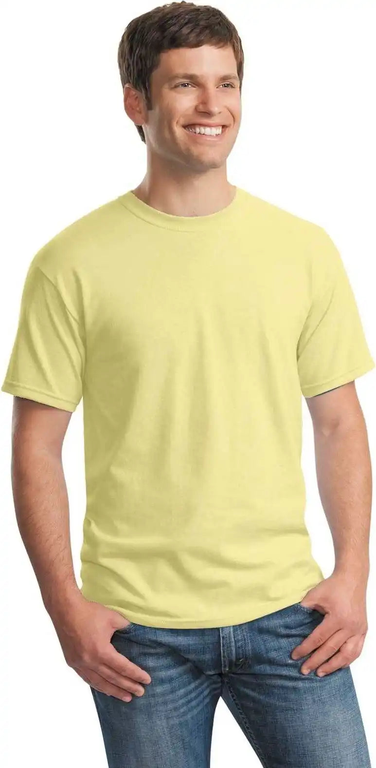 Gildan 5000 Heavy Cotton 100% t Shirt Cornsilk