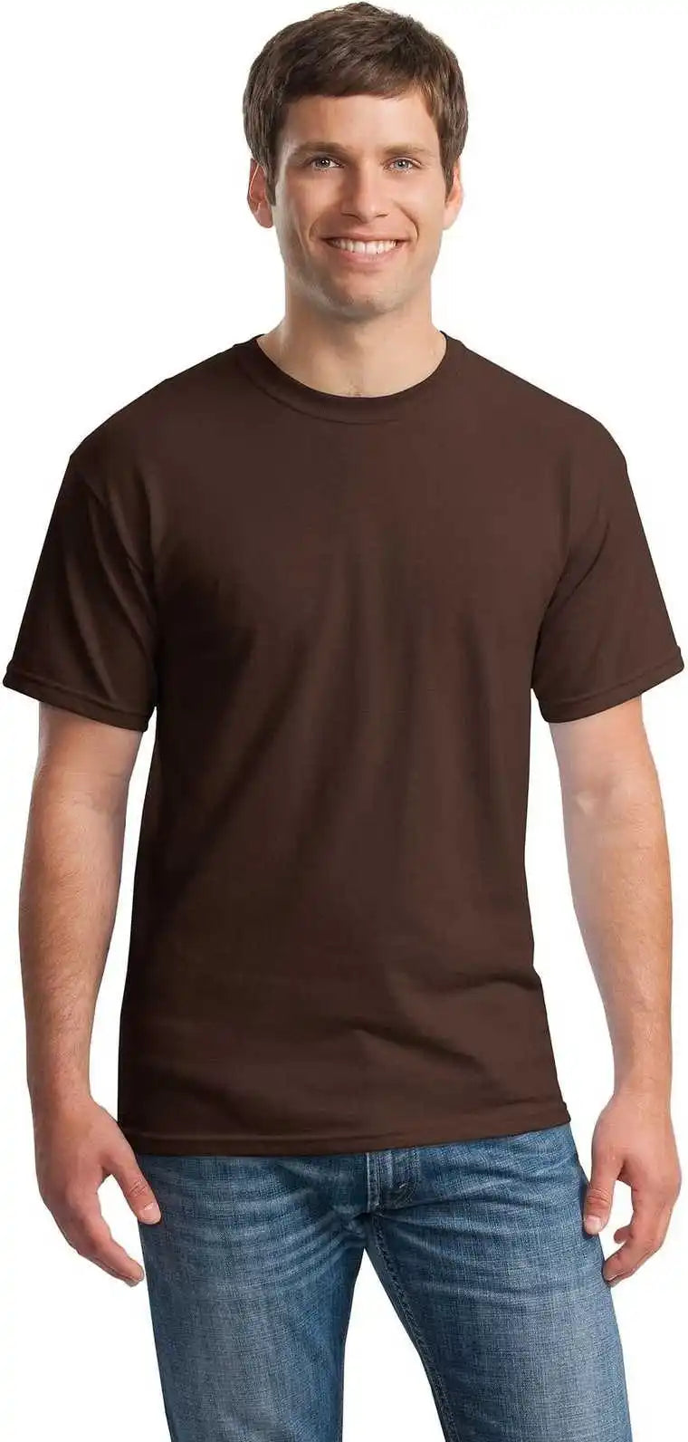 Gildan 5000 Heavy Cotton 100% t Shirt Dark Chocolate
